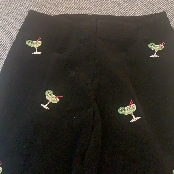 CJ Lang Black Margarita Embroidered Pant Size 2 - Picture 2 of 4